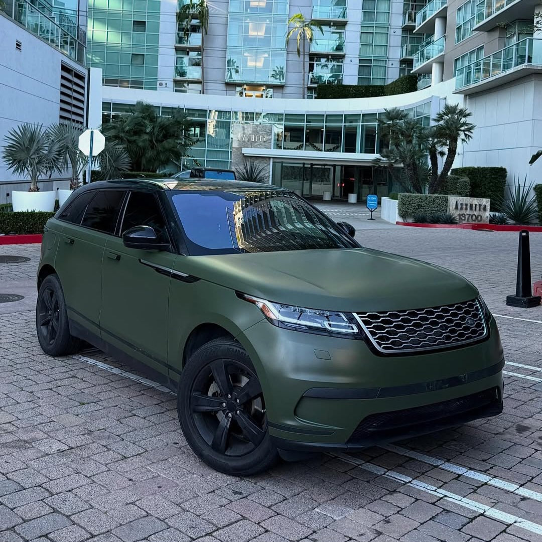 Satin Army Green_Dry Installation Colour PPF